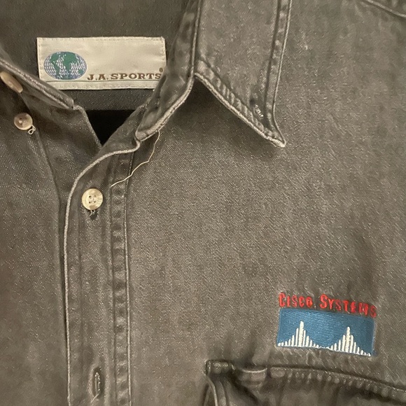 Vintage black denim workshirt - Picture 3 of 5